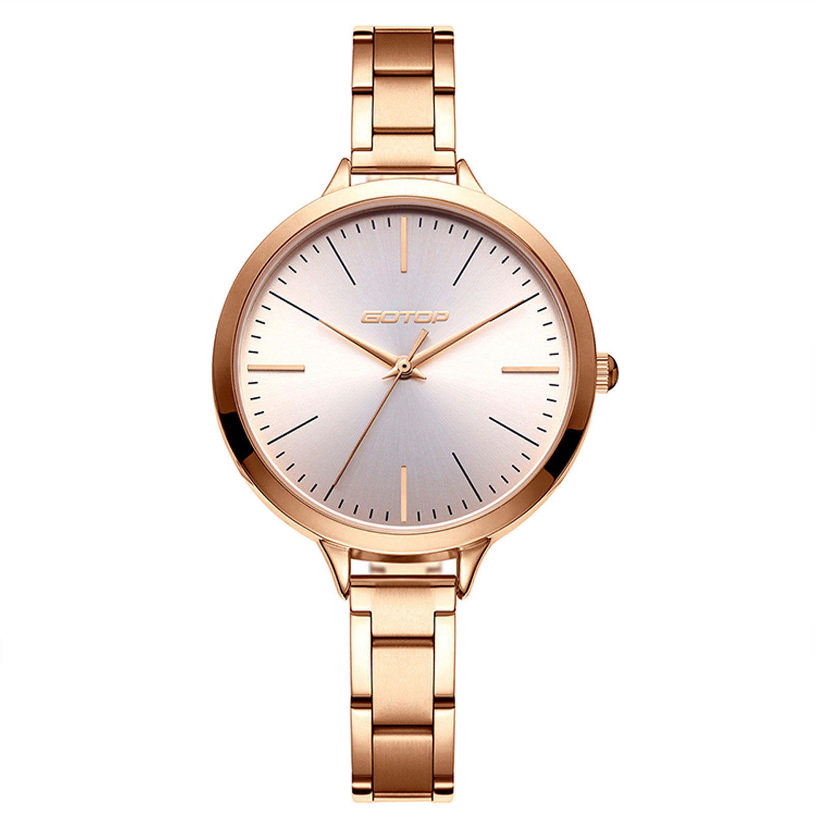 Rose Gold Stainless Steel Women's Watch