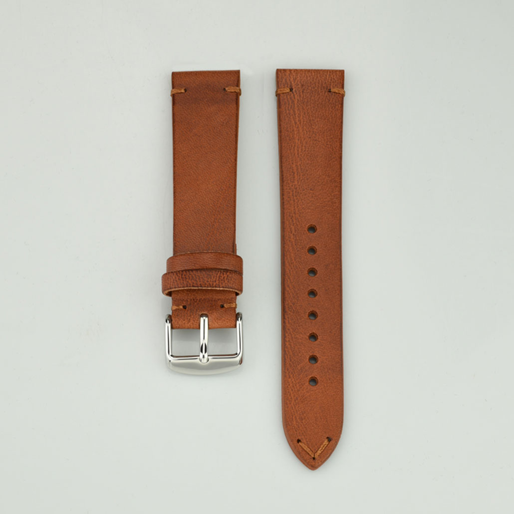 WL007 Fine Leather Watch Strap In Brown