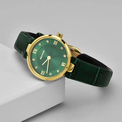 Italian Genuine Leather Strap Watch for Woman