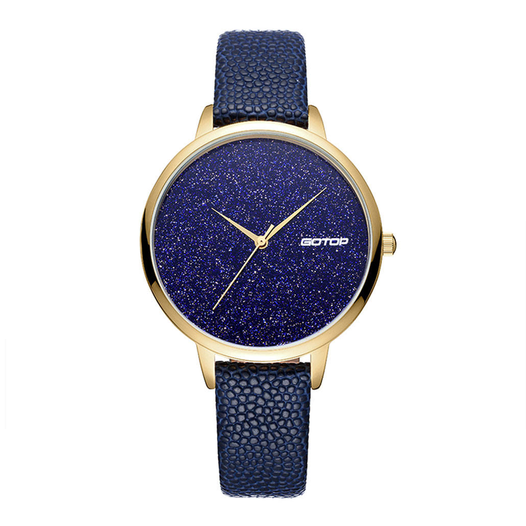 Ladies Watch Blue Leather Strap