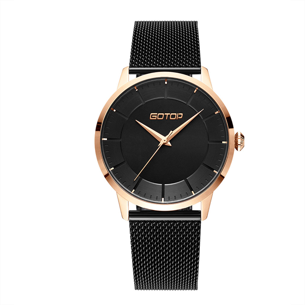 SS646 Black And Gold Watch For Women