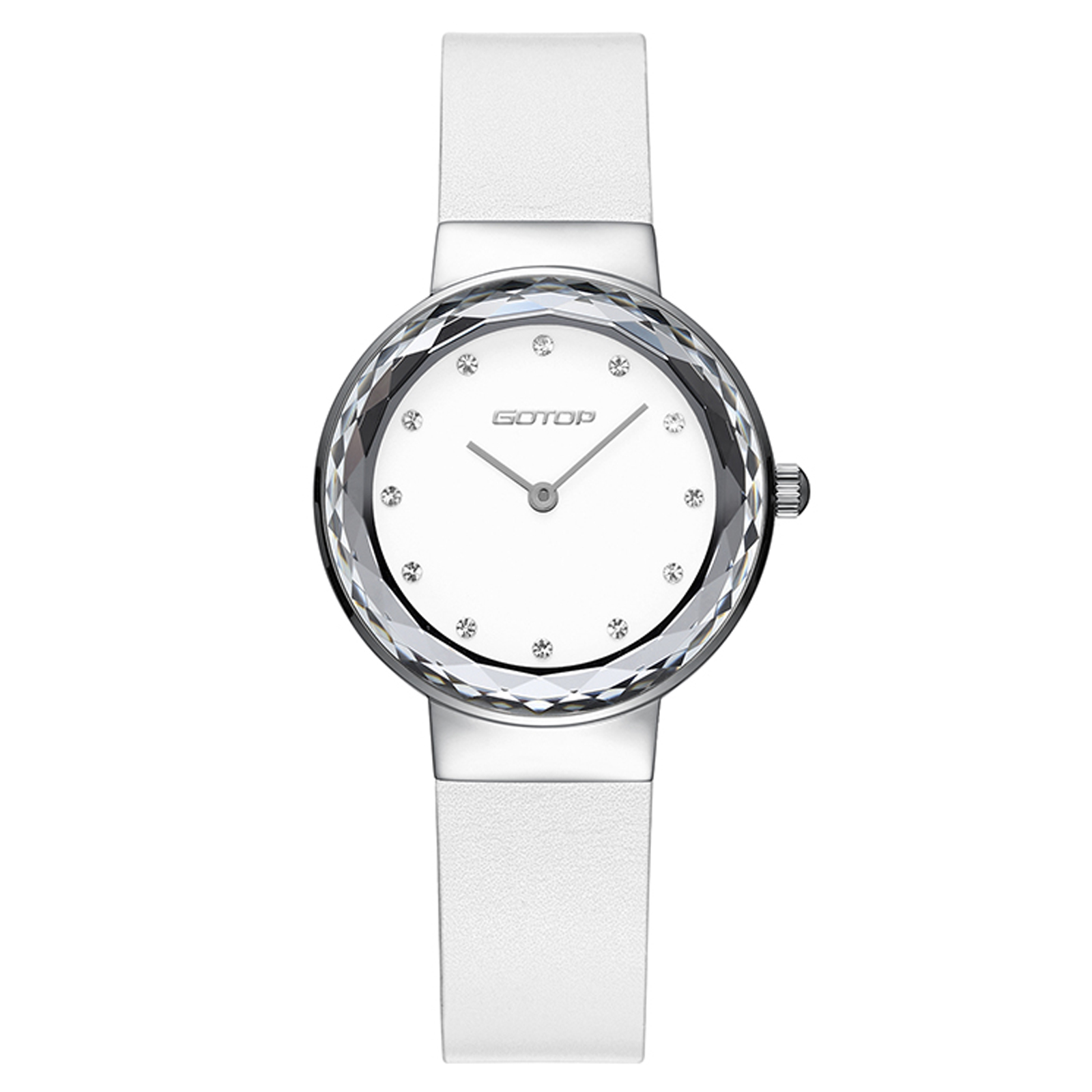 Silver And White Stainless Steel Watch For Women