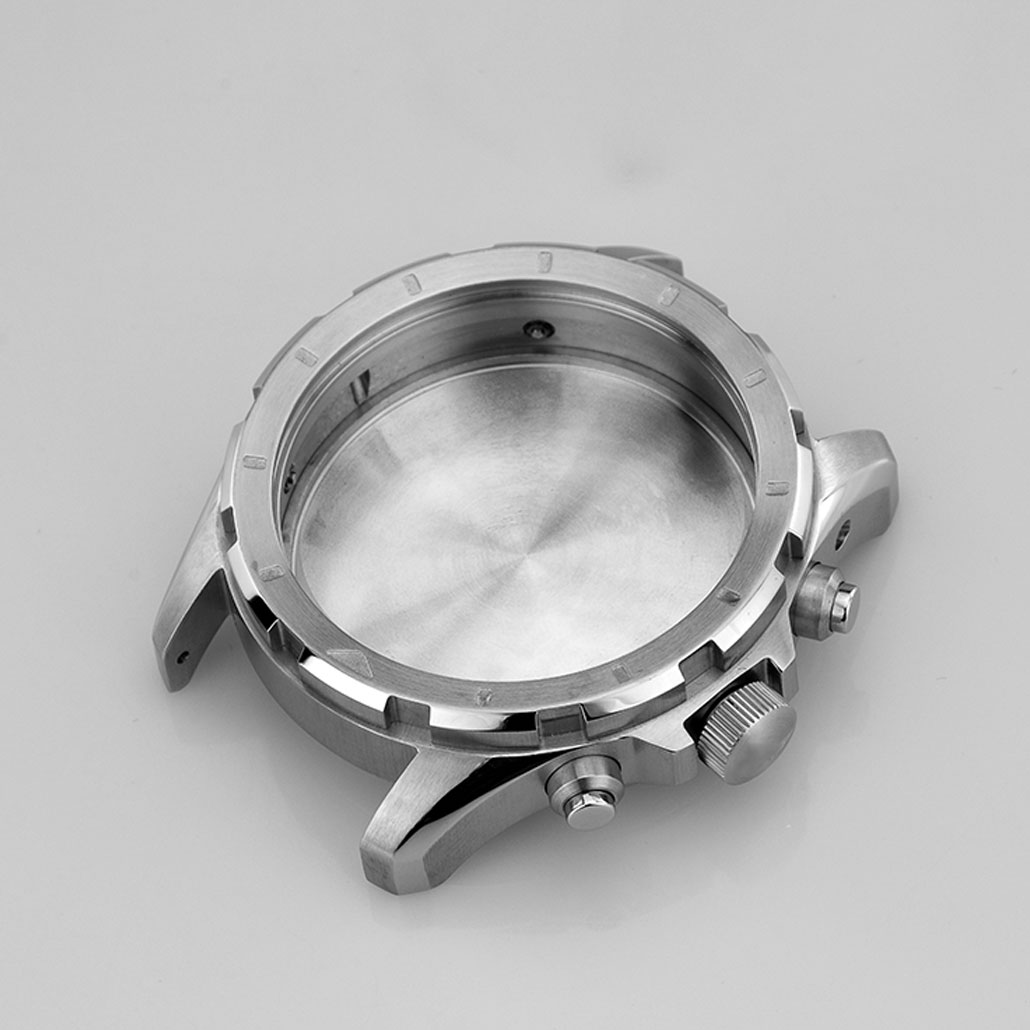 Large Stainless-steel Watch Case With Rotating Bezel