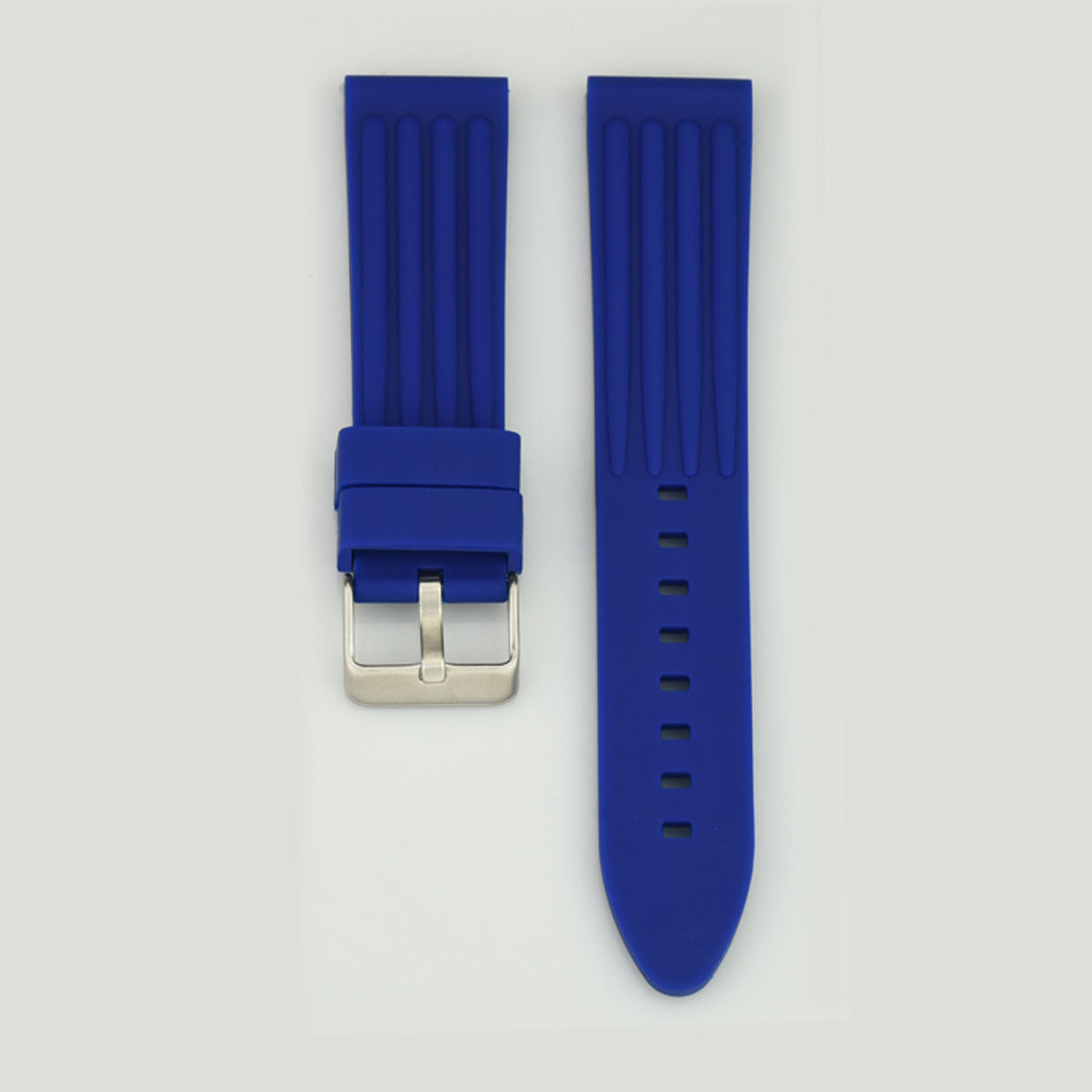 WR001 Blue Silicone Rubber Watch Strap