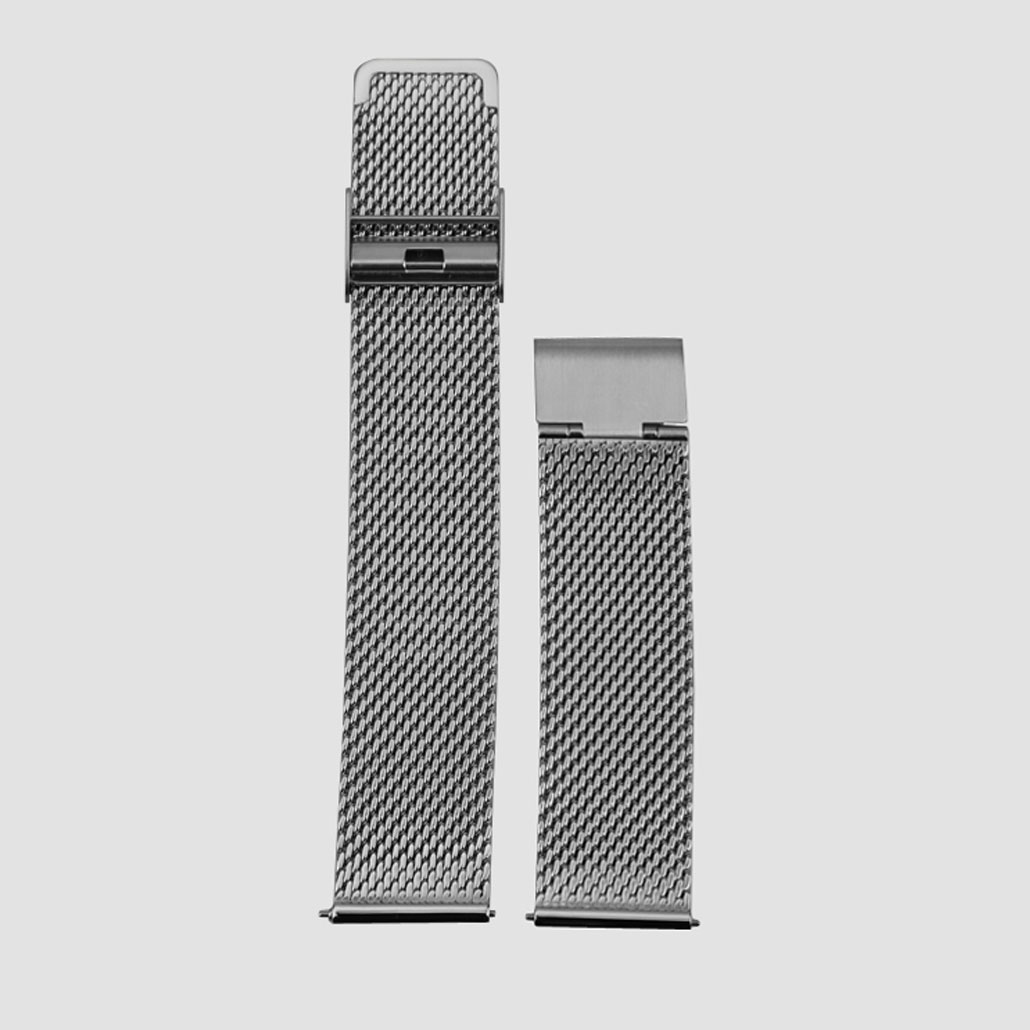 WS008 Silver Mesh Band With Quick Release Clasp