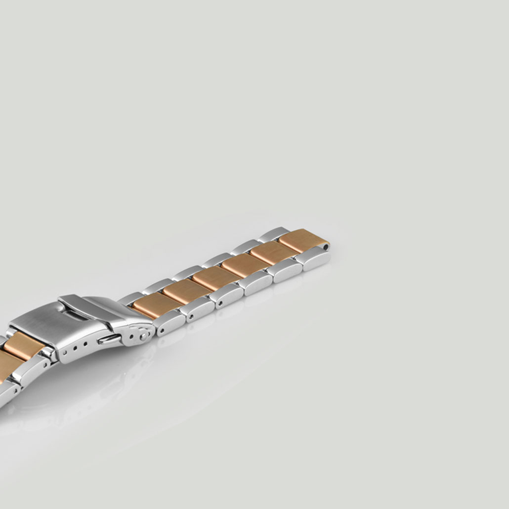 WS022 Rose Gold And Silver Stainless-steel Watch Bracelet