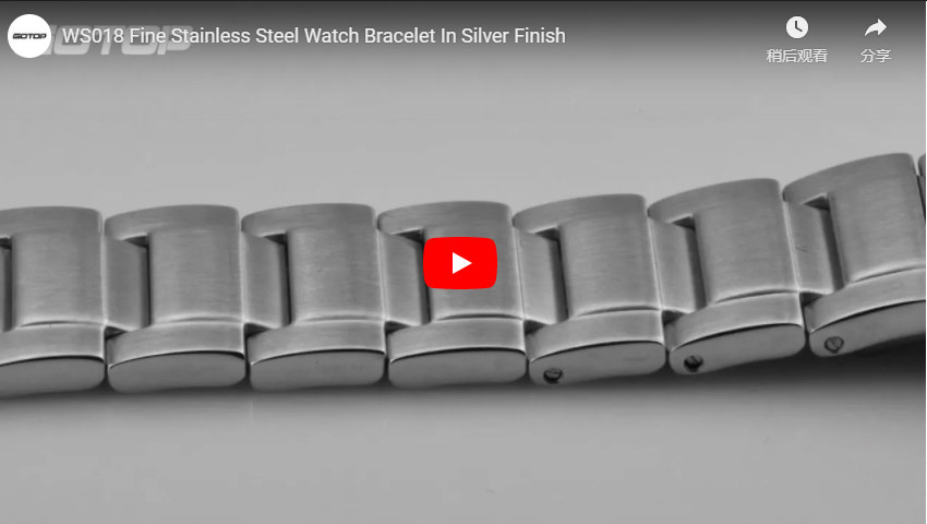 WS018 Fine Stainless-Steel Watch Bracelet In Silver Finish