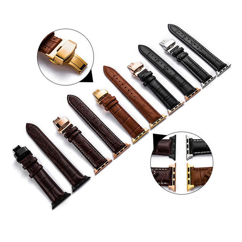 High Quality Top Grain Crocodile Leather Apple Watch Band