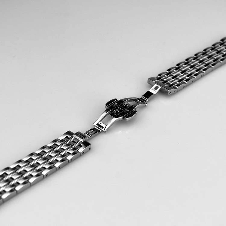 Double Press Butterfly Buckle Stainless Steel Watch Strap