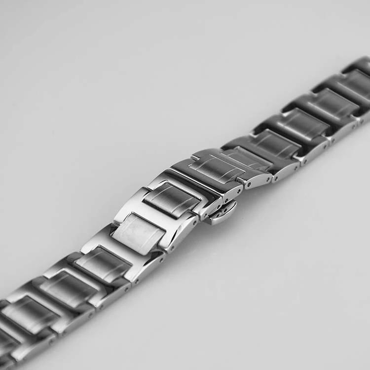 155mm Silver Stainless Steel Watch Strap