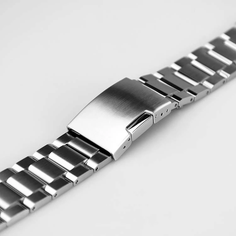 180mm Silver Stainless Steel Watch Strap