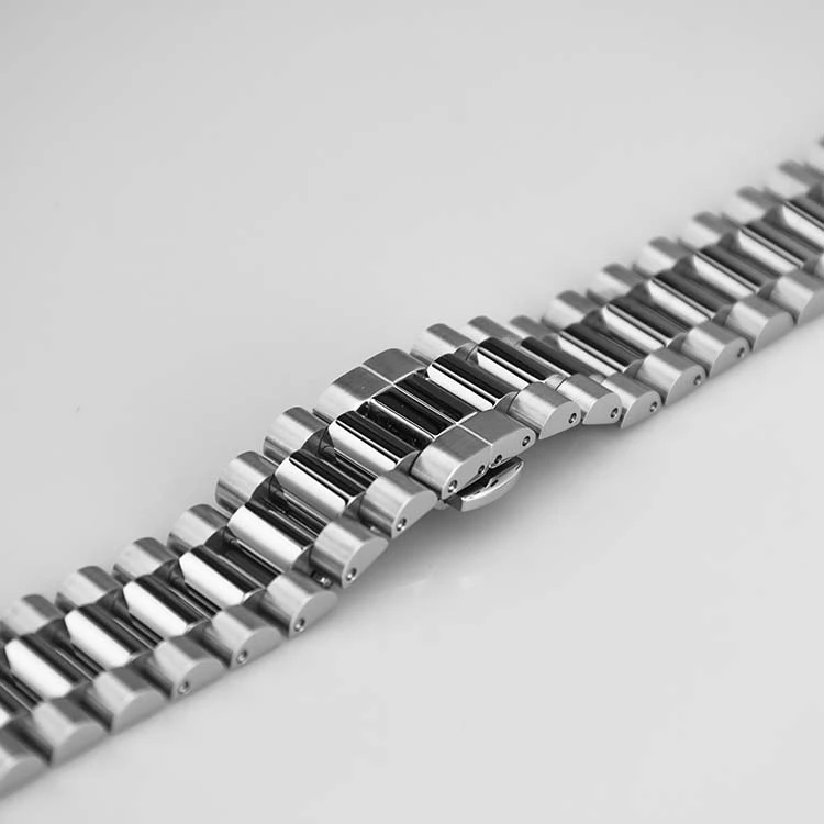 185mm Silver Stainless Steel Watch Strap