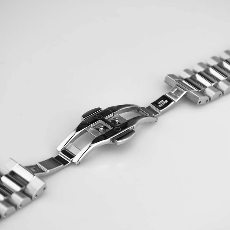 185mm Silver Stainless Steel Watch Strap