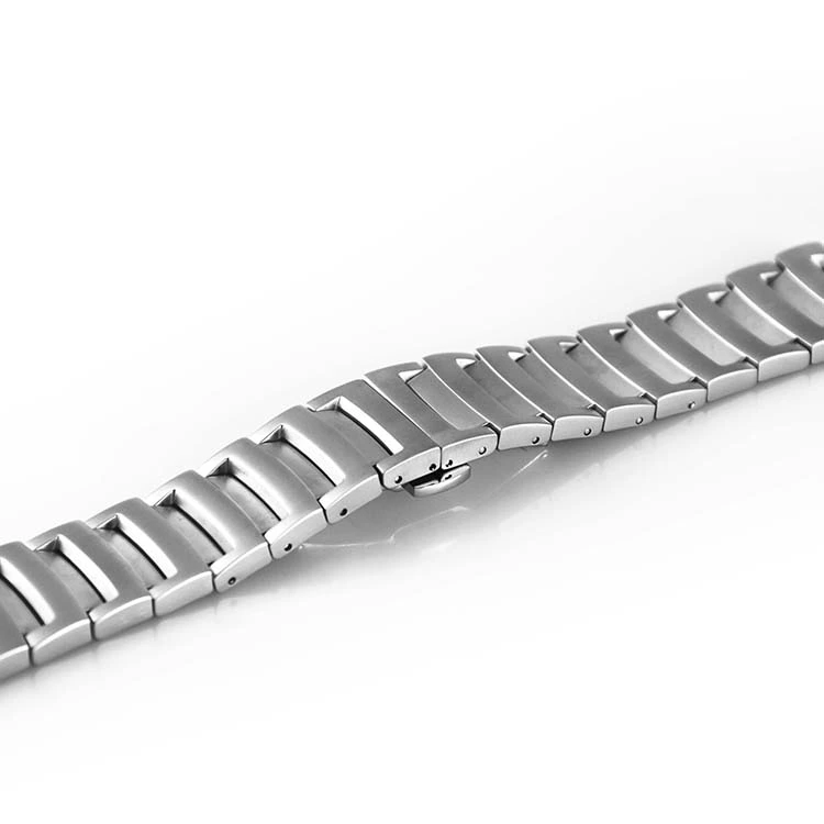 158mm Stainless Steel Watch Strap In Silver