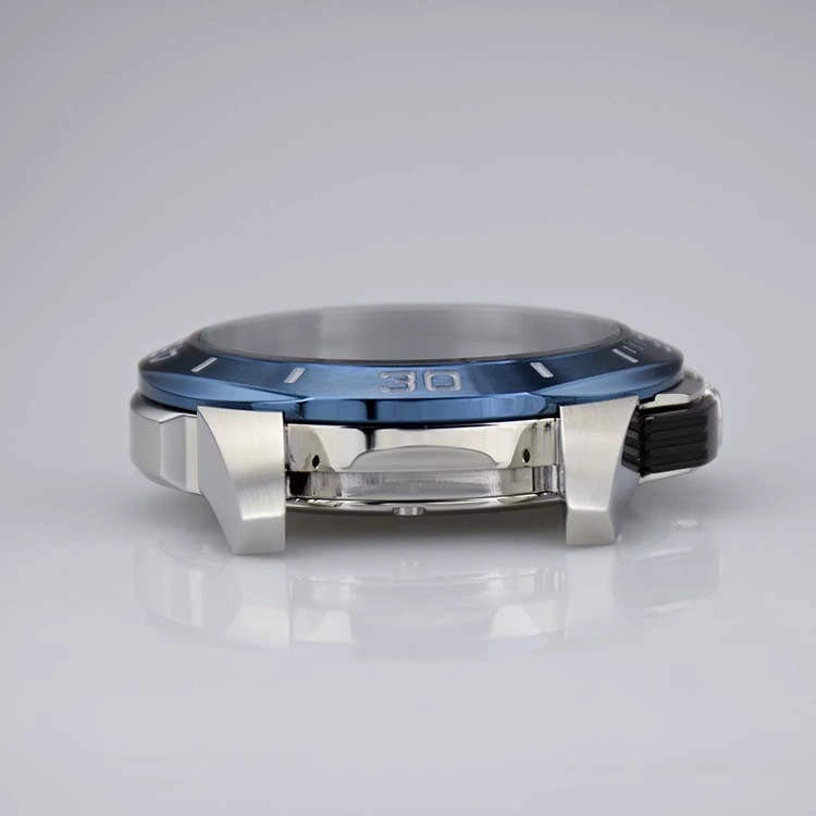 Stainless Steel Watch Case with Round Brushed Bezel