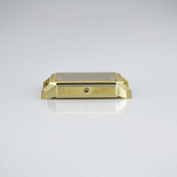 Polished Stainless Steel Watch Case with Brushed Caseback
