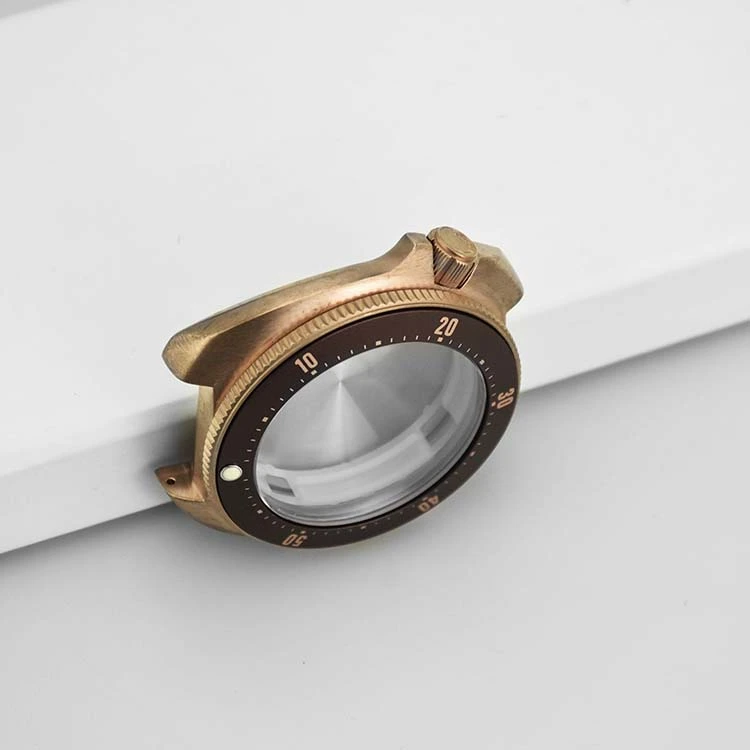 Stainless Steel Watch Case with Sandblast Crown