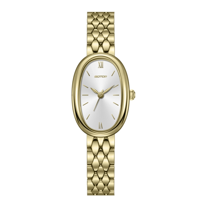 Two Curve Mineral Glass Watch for Woman